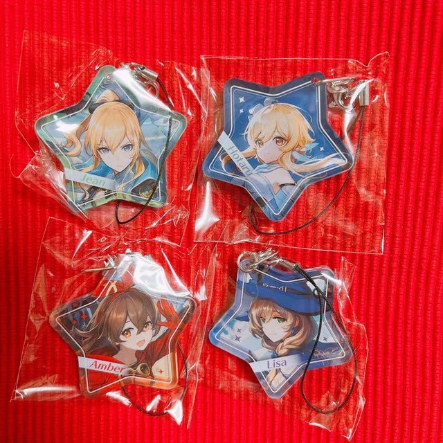 JAPANESE GAME GENSHIN 4 key chain Popular female characters item