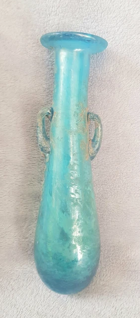 Pendentif Ancien En Verre Soufflé Irisé - Bijou Vintage, Occasion Très Bon état