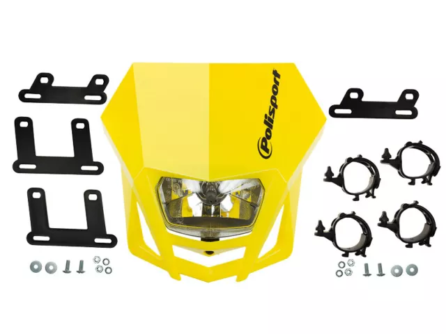 Faro Maschera Polisport Lmx Giallo per Aprilia Honda Suzuki KTM Husqvarna