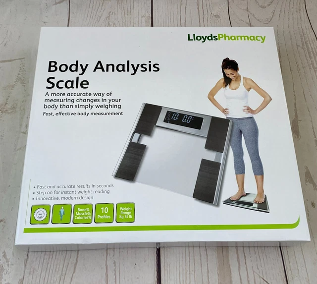 *NEW* LLOYDS PHARMACY body analysis scale Model LBAS1 Weight, BMI, Body