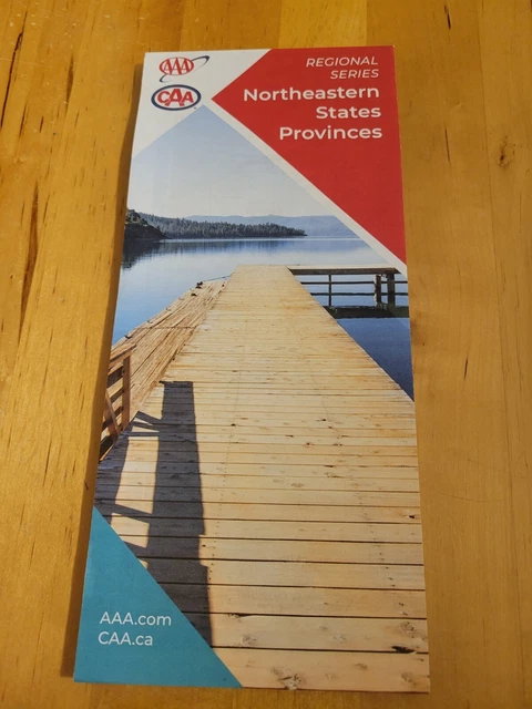 NEW AAA NORTHEASTERN STATE PROVINCES ROAD MAP Highway REGIONAL ME/MD/NY ...