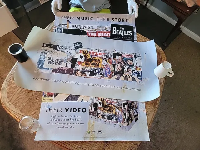 'The Beatles Anthology’ Promo Video Conservare Poster Da 1996 USA Come Nuovo