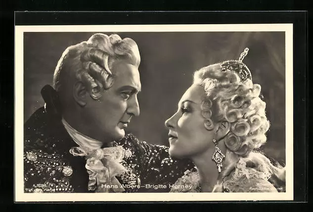 Ansichtskarte Schauspieler Hans Albers und Brigitte Horney in Münchhausen