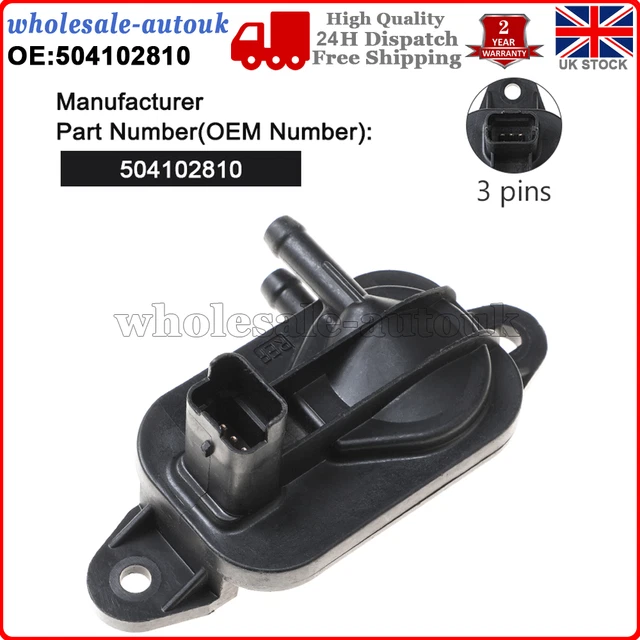 Capteur De Pression Différentielle DPF/ FAP | Compatible Citroën Jumper, Fiat Ducato 2.3, Peugeot Boxer, Iveco Daily | Réf. 504102810 55210304