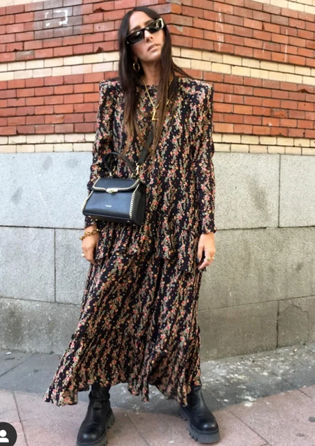 open lace back dress Zara Pleated Wrap Dress in Blue main image 1