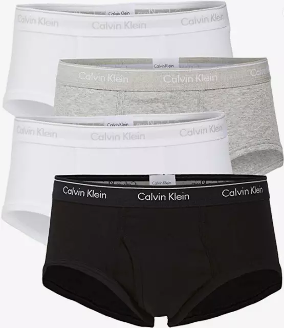 Calvin Klein Men's Underwear Classic Fit 4-Pack Cotton Brief Slips, Multi, Sm