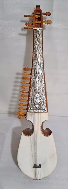 RUBAB RABAB FULL SADAF Musical Instrument Afgani antique 27 inches BEDANA WOOD