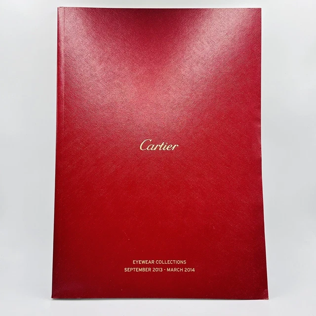 CARTIER LUNETTES CATALOGUE Publicité Logo Original Rouge 100 Pages ...