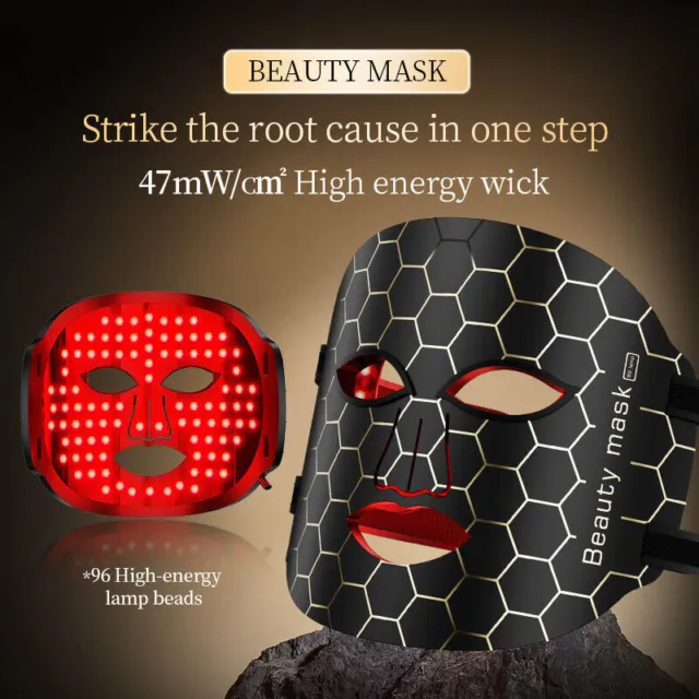 LED nueva terapia de fotones de silicona mascarilla facial de belleza Pdt 7...