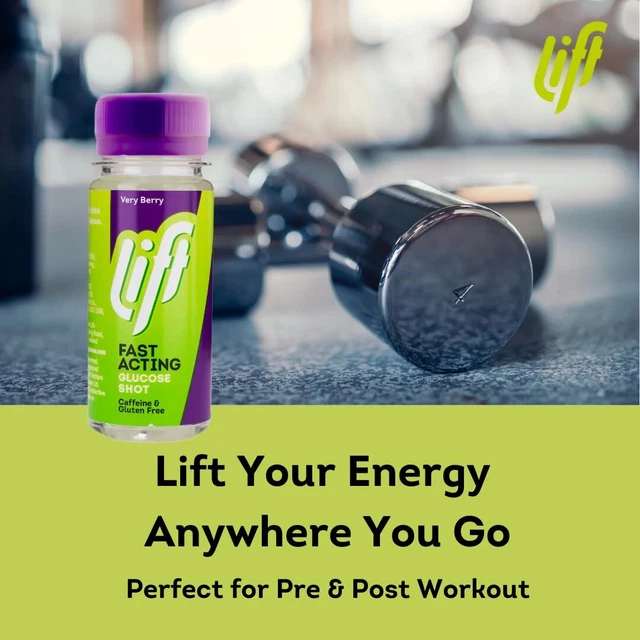 LIFT - FAST Acting Glucose Energy Juice Shots - Very Berry - 12 Pack of ...