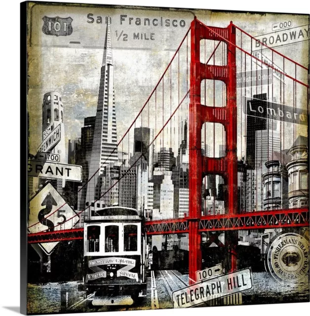 Landmarks San Francisco Canvas Wall Art Print,  Home Decor