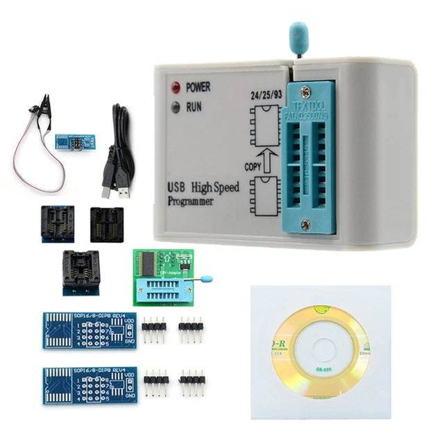 KIT COMPLET PROGRAMMATEUR USB Haute Vitesse pour BIOS Flash Série 24/25 ...