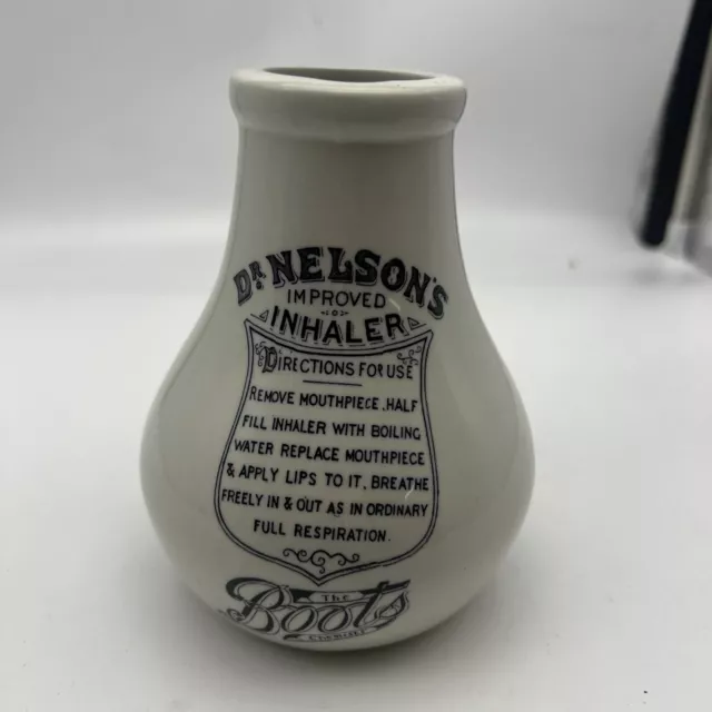 Botas de cerámica vintage Dr. Nelson's inhalador mejorado de 5,5" químicos mini
