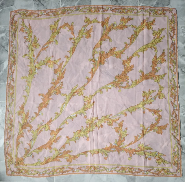 Foulard Carré EMILIO PUCCI En Soie 100% - 63x63 Cm - Vintage - Très Bon état