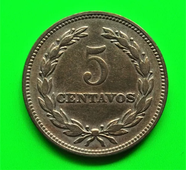 EL SALVADOR  1956 5 Centavos USED & Circulated-Refer to photos for condition
