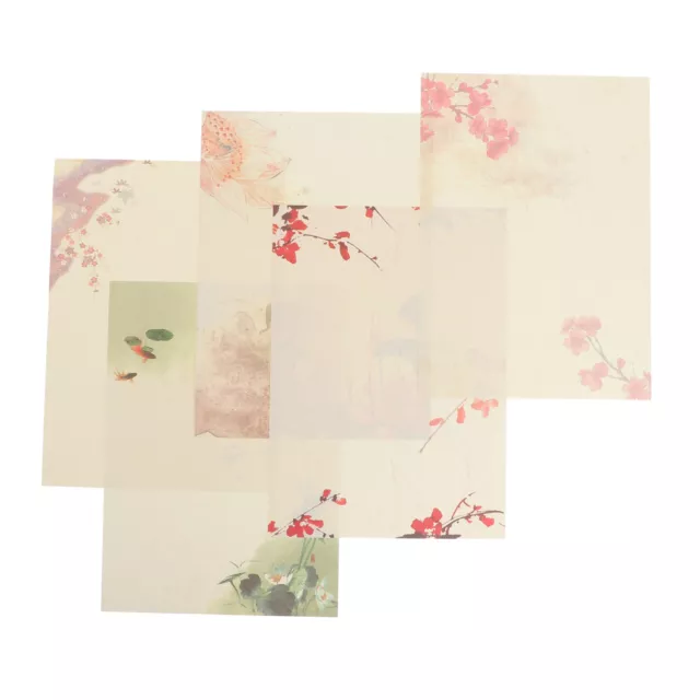 120 Pcs Student Writing Paper Vintage Floral Style A4 Letter Fresh