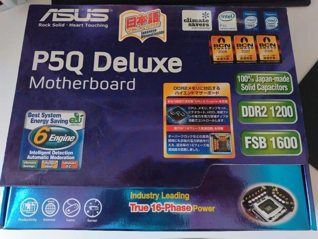 ASUS P5Q DELUXE Motherboard CPU Memory Graphics Card Set Usado EUR