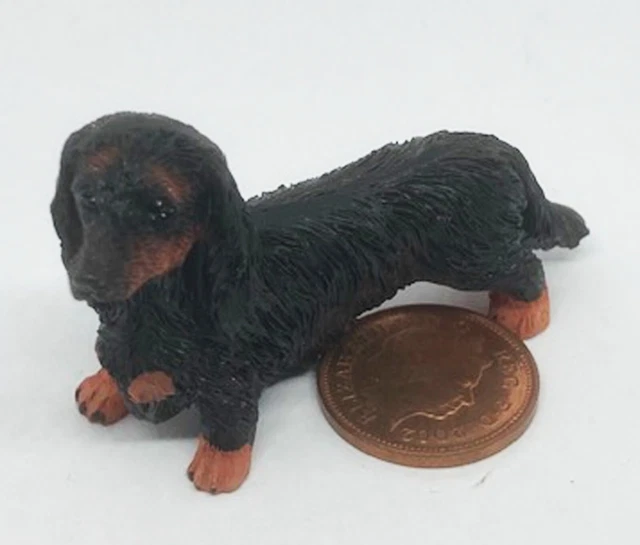 Statue Miniature De Chien Debout Teckel - Sculpture D'animaux - Décoration D 'intérieur Pour Salon, Chambre à Coucher, Bureau