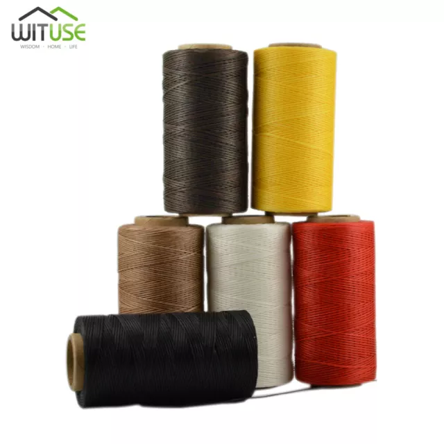 284Yds 0.8Mm Waxed Thread Spool String Cord For Handicraft Leather Sewing 8Pcs 2