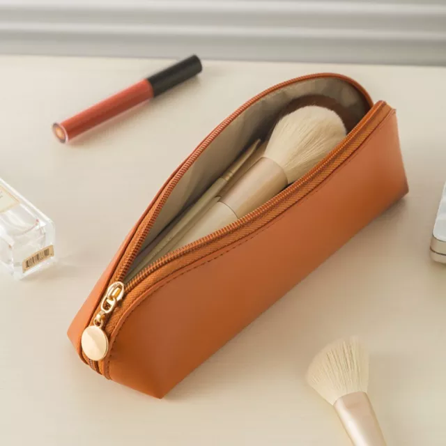 PU Cosmetic Bags Large Capacity PU Leather Big Capacity Pen Bag