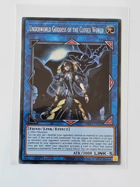 Yu-Gi-Oh! - Underworld Goddess of the Closed World MP22-EN028 Secret Rare 1st Ed