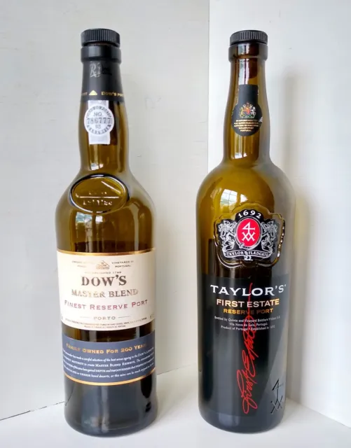 Dow's Master Blend Port Taylor's First Estate Port Empty Bottles Recycling Craft