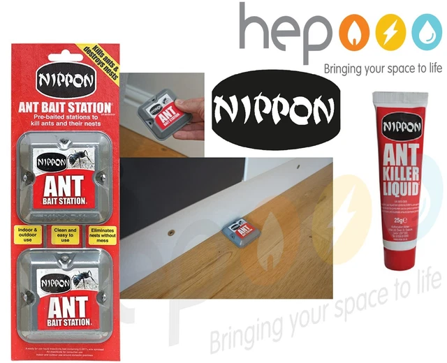 NIPPON ANT KILLER Bait Station Liquid Nest Trap Stop Ants Colony Pre