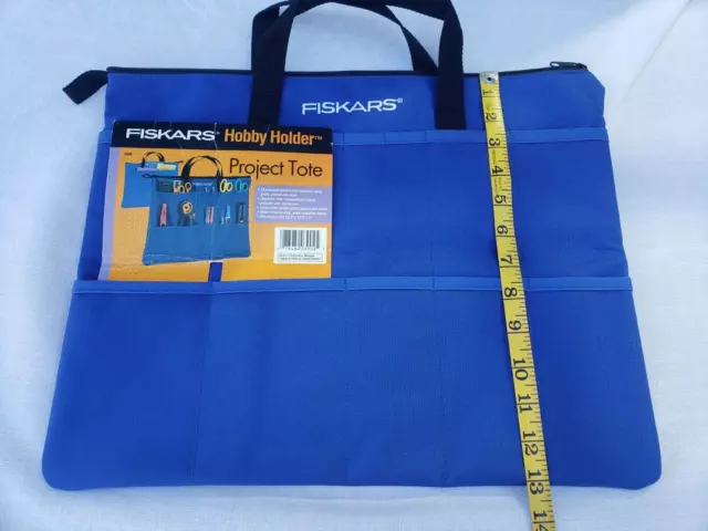 NWT Fiskars Zip Top Hobby Holder Project Tote Craft Storage Pockets Scrapbooking