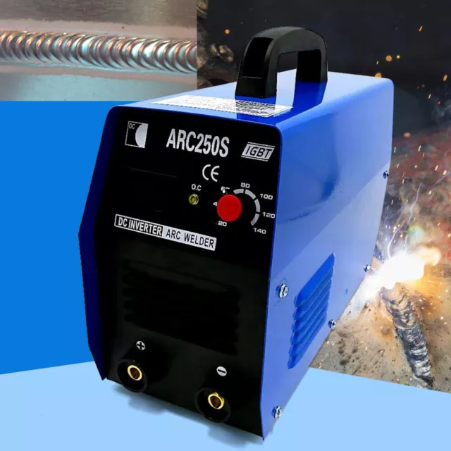 Inverter Welder Hand-held Electric Arc Welding Machine W/ Electrode Holder 250A