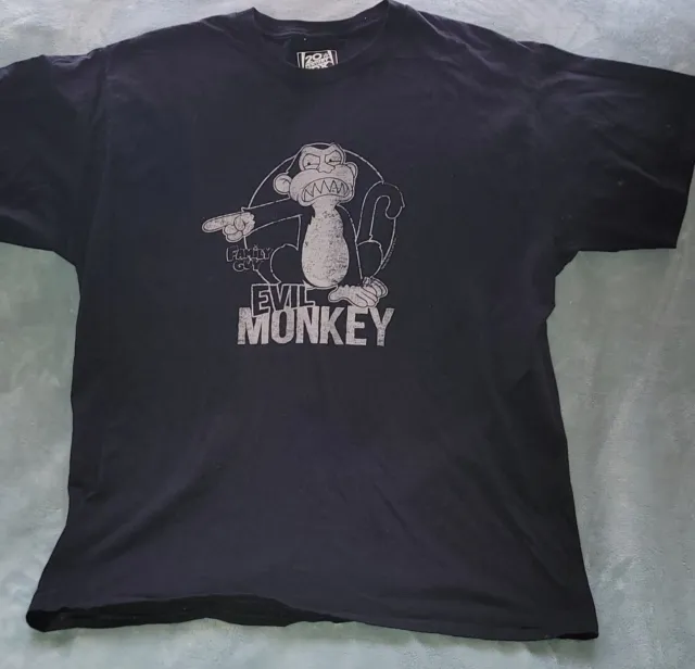 Family Guy Evil Monkey T Shirt Mens Licensed Cartoon Merchandise Black Size L