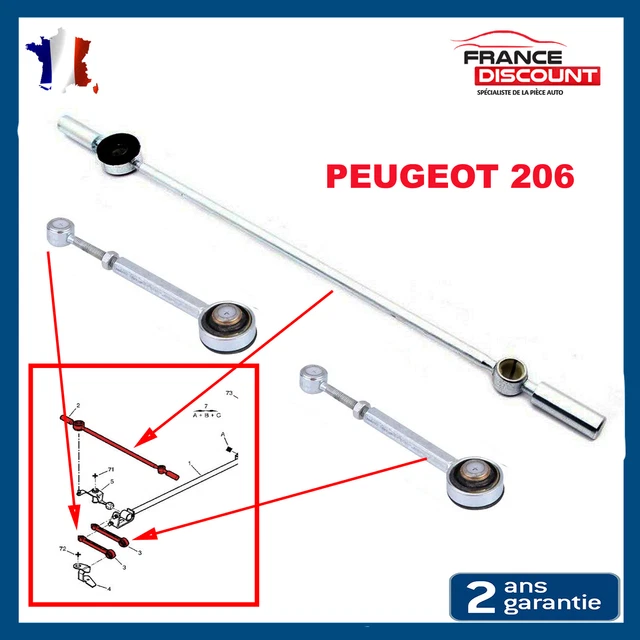 3 Pièces Leviers Vitesse Pour Peugeot 106/Saxo - Alliage Aluminium | Réf 245283 + 2x2452E1