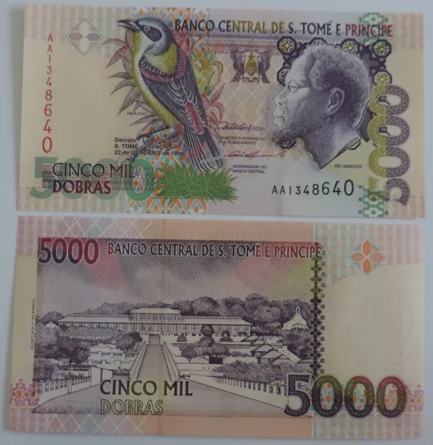billet de 5000 dobras de Sao Tomé E Princip de 1996