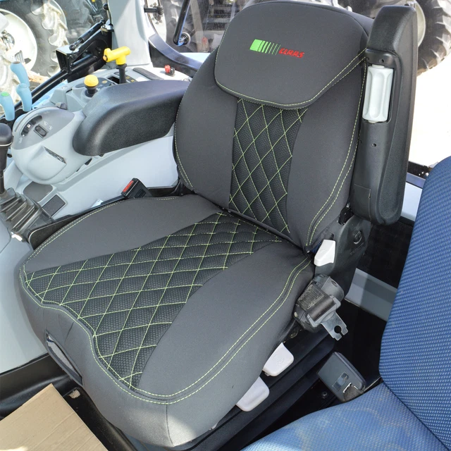 CLAAS TRACTOR BLACK Fabric Seat Covers Suitable for Grammer Maximo