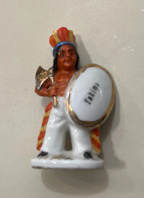 Antique Miniature "Yakima" Washington Souvenir Indian Chief Figurine