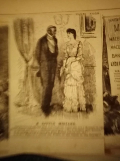 Sa80 Ephemera 1883 original punch cartoon a little mistake order of the garter