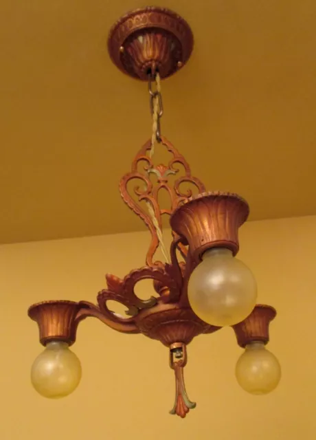 Vintage Lighting 1930s Virden bedroom or foyer chandelier