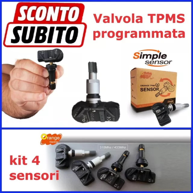4 Sensori Dacia Duster Pressione Sensore Pneumatici TPMS Valvola Per Auto Cerchi