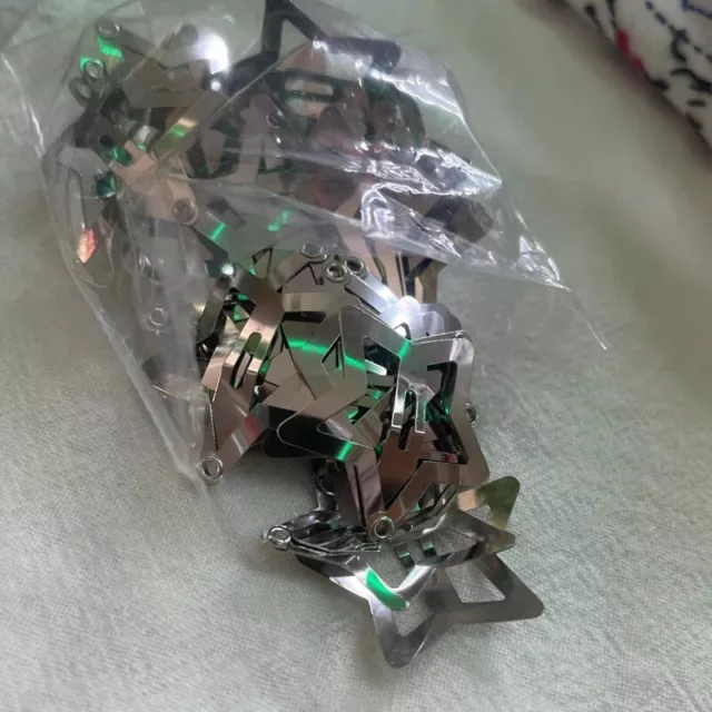 50PCS Silver Star Hair Clips for Girls Filigree Star Metal Snap Clip Hair