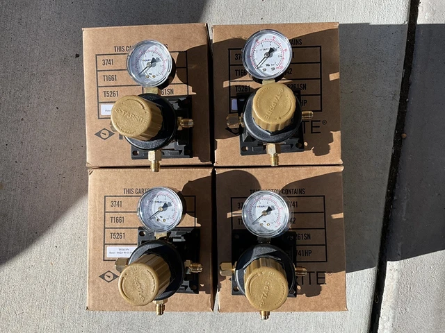4 Ea BRAND NEW Taprite #5261SN Secondary C02 Regulator 1/4" Flare-1/4" Flare 4 Ea BRAND NEW Taprite #5261SN Secondary C02 Regulator 1/4" Flare-1/4" Flare