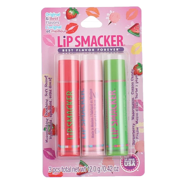 3 Pack Lip Smacker Best Flavor Forever Lip Balm, Original & Best Flavors, 3 Ct