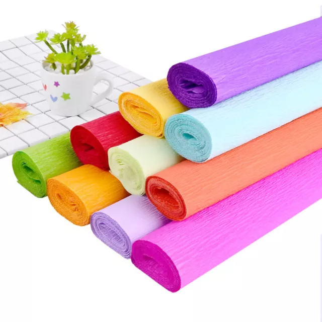 10Rolls Colorful Crepe Paper DIY Handcraft Streamer