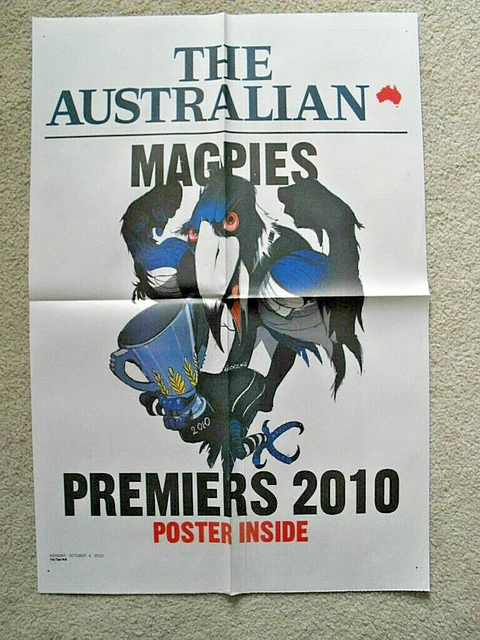Collingwood Football Club Magpies 2010 Grand Final AFL Footy 2 Posters Free Post