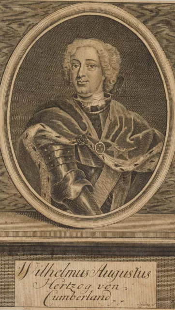 J. SYSANG (1703-1757), William Augustus, Duke of Cumberland, um 1750, KSt.