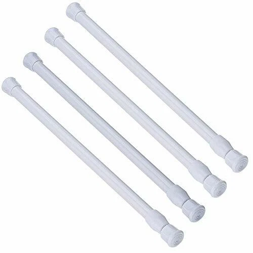 AIZESI 4PCS Tension Rods 28-48inch Curtains Spring Rod for  Assorted Colors