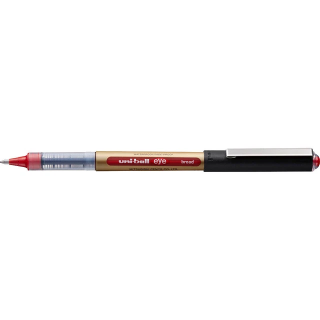uni-ball eye broad Tintenroller gold 0,7 mm, Schreibfarbe: rot