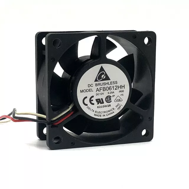 1 PCS Delta Fan AFB0612HH -R00 DC12V 6025 6CM 3 wire 4 pin Double Ball fan