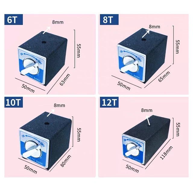 Switch Magnetic Meter Base 4/6T/8T/10T/Power Supply-Magnetic Magnet-Base-Bracket