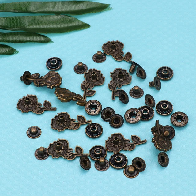 Lot De 10 Sets Boutons Pression Métal Noir 12 Mm - Pour Anorak Et Vêtements Techniques - Fabriqué En France