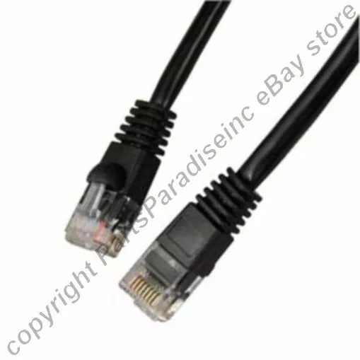 Lot10 2ft RJ45 Cat5e Ethernet Cable/Cord/Wire {BLACK {F