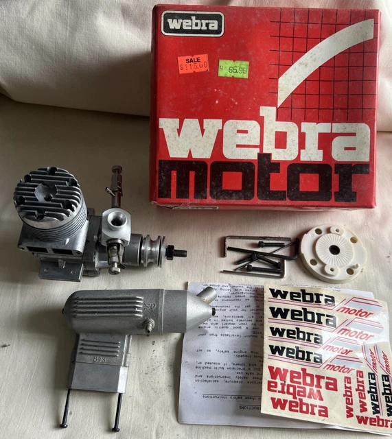 Gros Moteur Ancien RC 10ccm Webra Speed 61 Vintage Model Engine Made in Germany